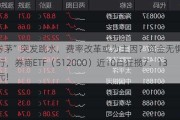 “券茅”突发跳水，费率改革或为主因？资金无惧波动继续逆行，券商ETF（512000）近10日狂揽7．13亿元！