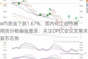 WTI原油下跌1.67%，国内化工品市场期货价格偏强震荡：关注OPEC会议及需求复苏态势