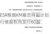 ESR根据KM雇员持股计划行使股权而发行60股