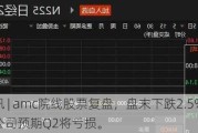 快讯 | amc院线股票复盘，盘末下跌2.5%，公司预期Q2将亏损。