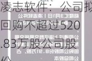 凌志软件：公司拟回购不超过520.83万股公司股份