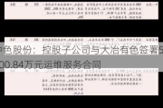 中色股份：控股子公司与大冶有色签署5600.84万元运维服务合同