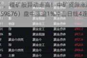 新能源“翻身”，锂矿股异动走高！中矿资源涨超4%，有色龙头ETF（159876）盘中涨逾1%冲击日线4连阳