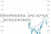 西得克萨斯轻质原油：OPEC+减产托底，油价低位反弹可能性大