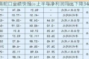 招商蛇口业绩快报：上半年净利润同比下降34.17%