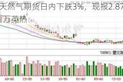 美国天然气期货日内下跌3%，现报2.870美元/百万英热