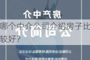 哪个中介公司介绍房子比较好？