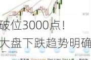 破位3000点！大盘下跌趋势明确