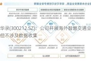 易华录(300212.SZ)：公司开展海外智慧交通业务，但不涉及数据收集