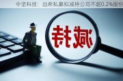 中坚科技：远希私募拟减持公司不超0.2%股份