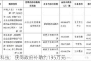 翔港科技：获得政府补助约195万元