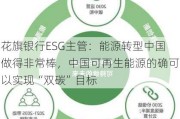 花旗银行ESG主管：能源转型中国做得非常棒，中国可再生能源的确可以实现“双碳”目标