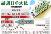 沪指跌0.76% 国投电力、长江电力等创历史新高