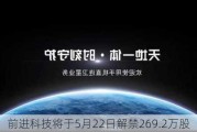 前进科技将于5月22日解禁269.2万股