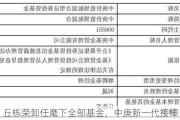 丘栋荣卸任麾下全部基金，中庚新一代接棒