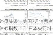 外盘头条：美国7月消费者信心指数上升 日本央行料放鹰 美国银行称标普500指数已见顶 轮动交易蕴藏潜力