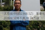 太极股份(002368.SZ)：董事长吕翊拟减持不超28.24万股