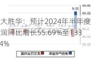 石大胜华：预计2024年半年度净利润同比增长55.69%至133.54%