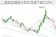 锦欣生殖盘中异动 急速下跌5.32%