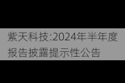 紫天科技:2024年半年度报告披露提示性公告