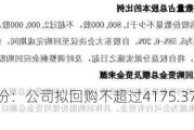 远东股份：公司拟回购不超过4175.37万股公司股份