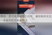 公告精选：多只电力股提示风险；襄阳轴承实控人贾志宏一审被判处无期徒刑