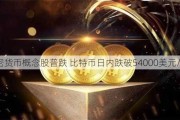 加密货币概念股普跌 比特币日内跌破54000美元/枚