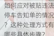 如何应对被贴违法停车告知单的情况？这种处理方式有哪些具体步骤？