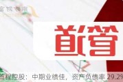 首程控股：中期业绩佳，资产负债率 29.2%