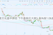 普普文化盘中异动 下午盘股价大跌5.36%报1.06美元