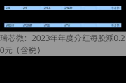 瑞芯微：2023年年度分红每股派0.20元（含税）