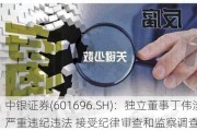 中银证券(601696.SH)：独立董事丁伟涉嫌严重违纪违法 接受纪律审查和监察调查