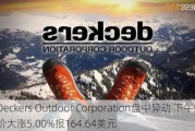 Deckers Outdoor Corporation盘中异动 下午盘股价大涨5.00%报164.64美元