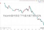 Palantir盘中异动 下午盘大幅下挫5.02%