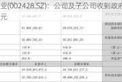 云南锗业(002428.SZ)：公司及子公司收到政府补助617.80万元