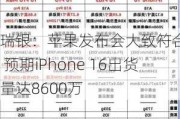 瑞银：苹果发布会大致符合预期 预期iPhone 16出货量达8600万