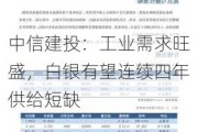 中信建投：工业需求旺盛，白银有望连续四年供给短缺