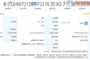 科笛－Ｂ(02487)10月7日斥资30.7万港元回购2万股