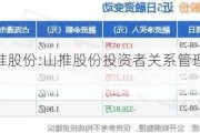 山推股份:山推股份投资者关系管理信息