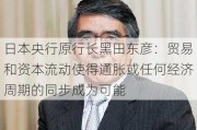 日本央行原行长黑田东彦：贸易和资本流动使得通胀或任何经济周期的同步成为可能