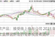 农产品：接受线上参与公司 2023 年度网上业绩说明会的全体投资者调研