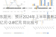 东阳光：预计2024年上半年盈利2亿元-2.8亿元 同比扭亏