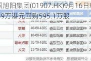 中国旭阳集团(01907.HK)9月16日耗资1759万港元回购595.1万股