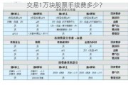 交易1万块股票手续费多少？