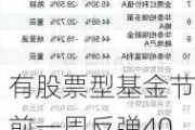 有股票型基金节前一周反弹40% 前三季度股基红黑榜“指路”潜力优基