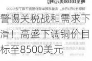 警惕关税战和需求下滑！高盛下调铜价目标至8500美元