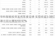 华科智能投资发布年度业绩 实现收益3.08亿港元同比增加59.97%