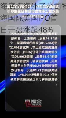 海底捞海外子公司特海国际美国IPO首日开盘涨超48%