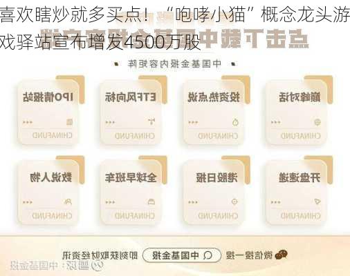 喜欢瞎炒就多买点！“咆哮小猫”概念龙头游戏驿站宣布增发4500万股