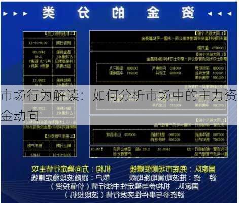 市场行为解读：如何分析市场中的主力资金动向